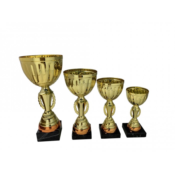 GOLD METAL CUP AND WREATH COLOUR RISER AVAILABLE IN 4 SIZES